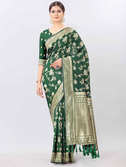 self design kanjivaram saree with blouse - 17707355 - Standard Image - 1