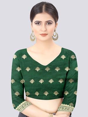 self design kanjivaram saree with blouse - 17707355 - Standard Image - 4