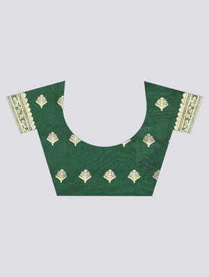 self design kanjivaram saree with blouse - 17707355 - Standard Image - 5