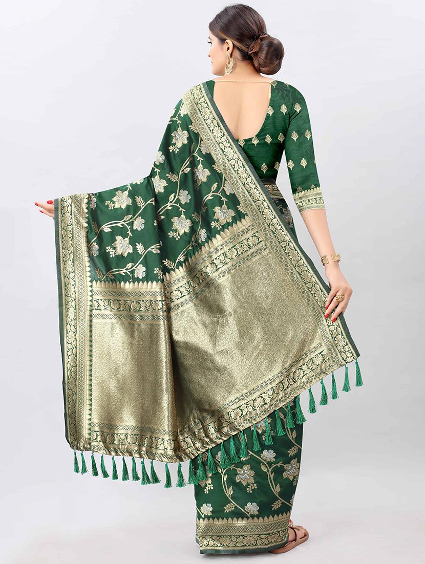 self design kanjivaram saree with blouse - 17707355 - Zoom Image - 2