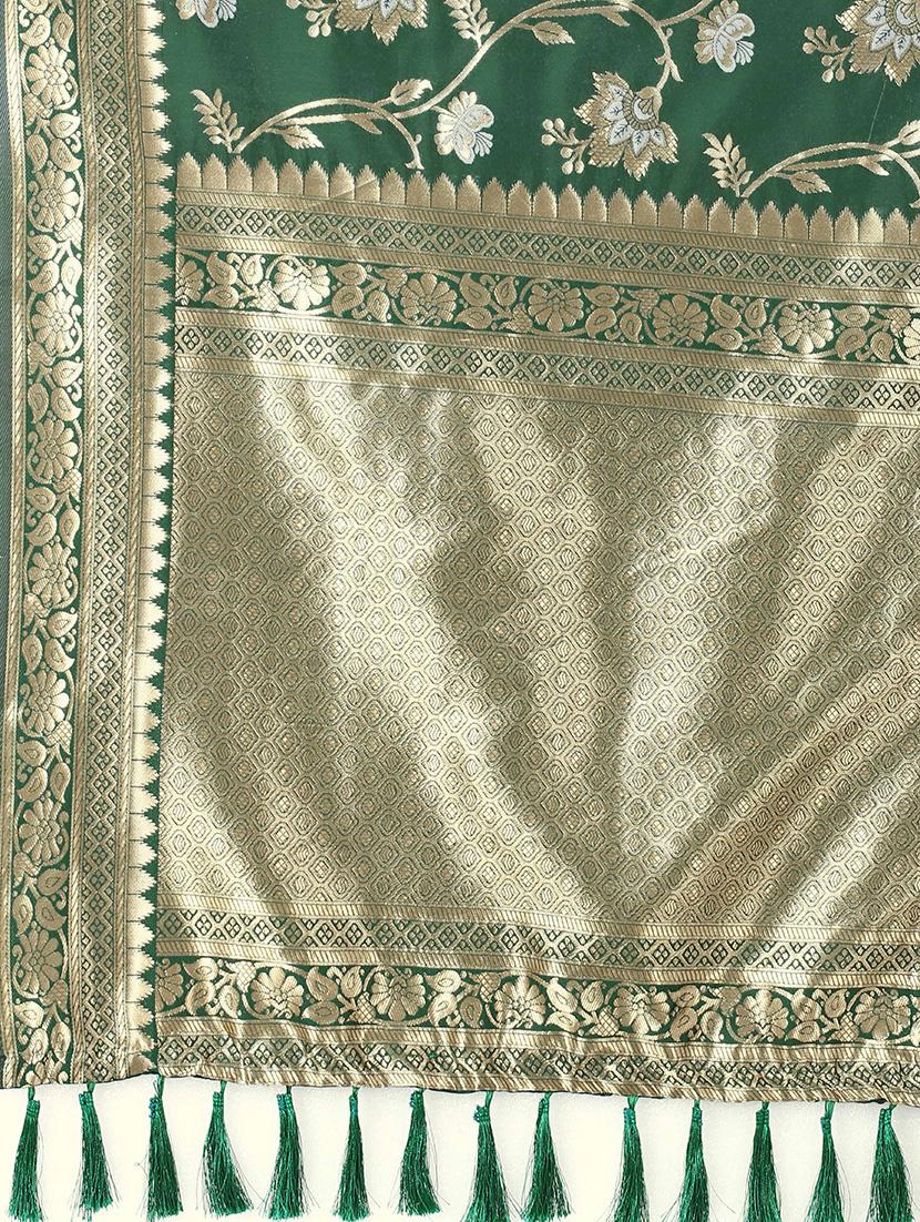 self design kanjivaram saree with blouse - 17707355 - Zoom Image - 3