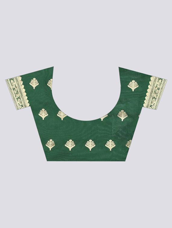self design kanjivaram saree with blouse - 17707355 - Zoom Image - 5