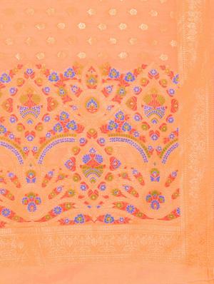 ethnic motifs woven saree with blouse - 17707358 - Standard Image - 3