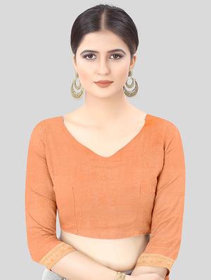 ethnic motifs woven saree with blouse - 17707358 - Standard Image - 4
