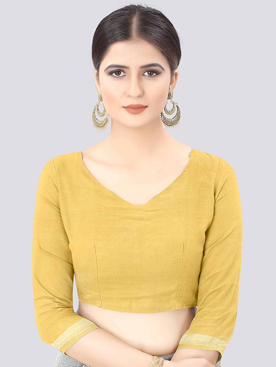 ethnic motifs woven saree with blouse - 17707359 - Zoom Image - 4