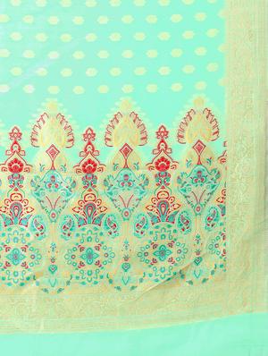 ethnic motifs woven saree with blouse - 17707360 - Standard Image - 3