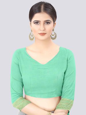 ethnic motifs woven saree with blouse - 17707360 - Standard Image - 4