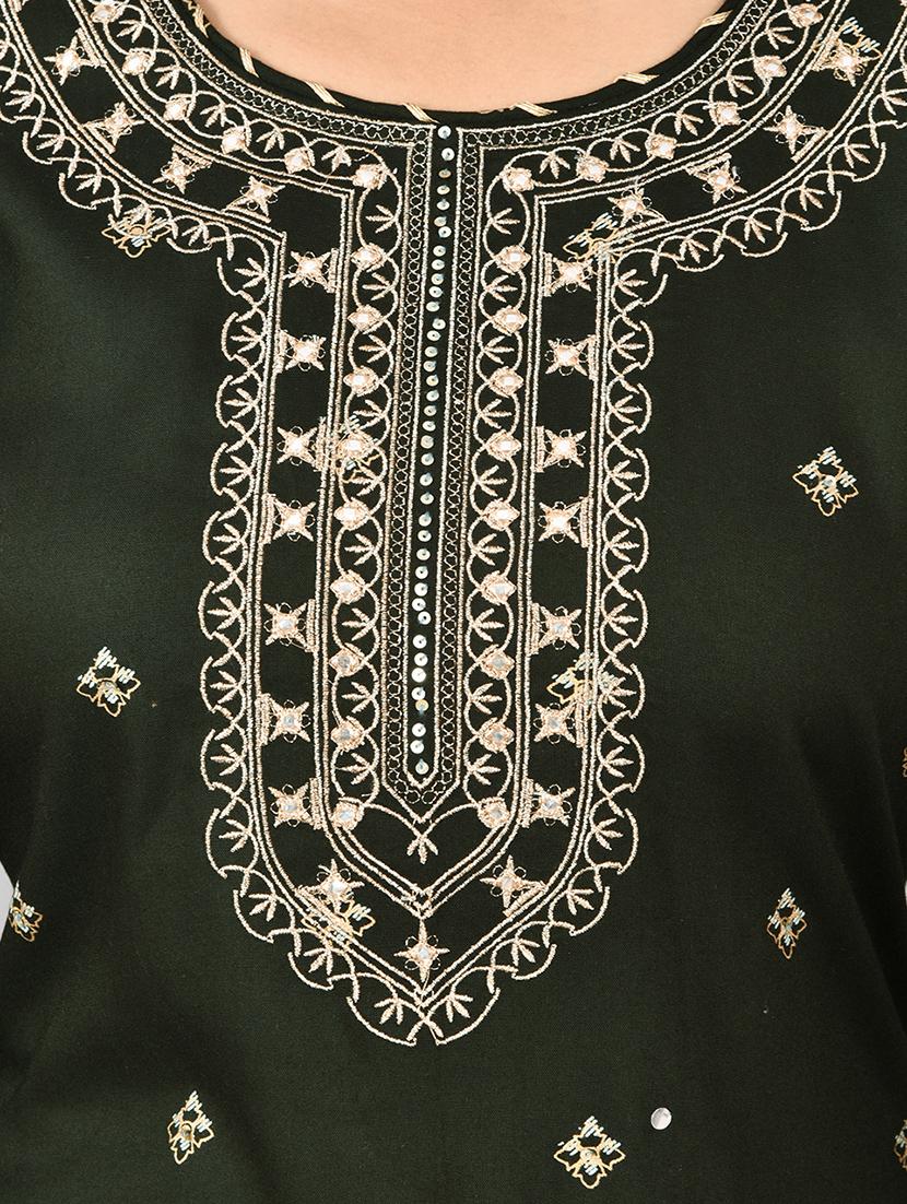 embroidered kurta sharara set with face mask - 17707381 - Zoom Image - 5
