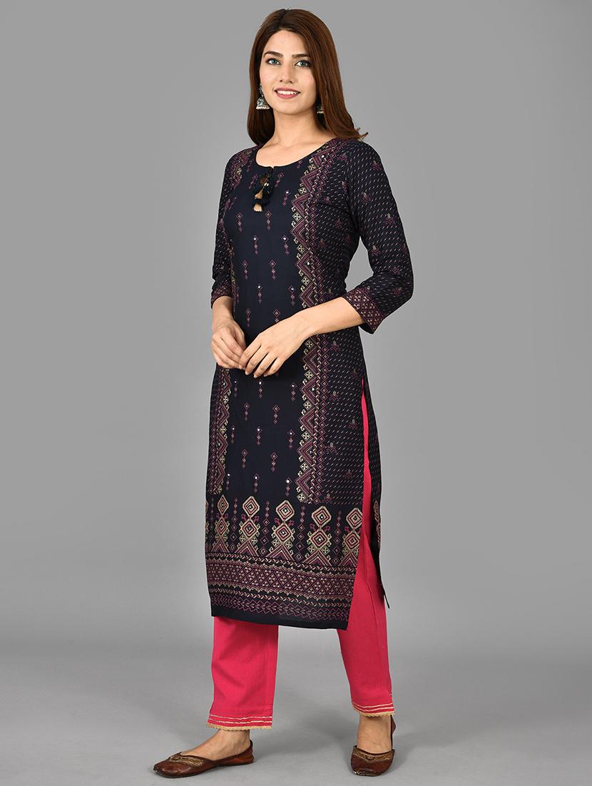 printed kurta pant set - 17707383 - Zoom Image - 2