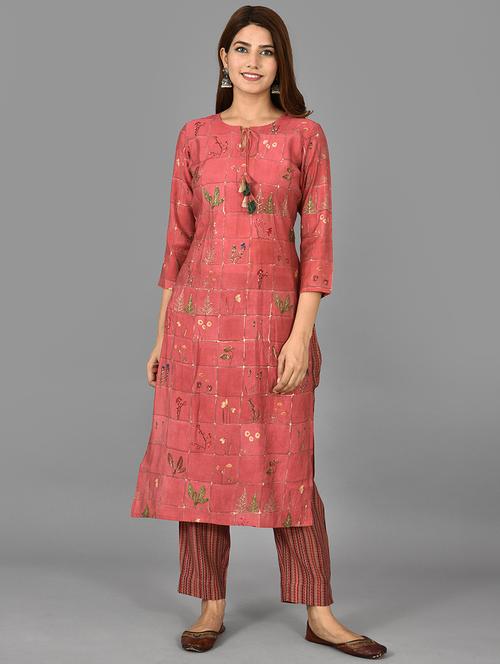 printed kurta pant set - 17707451 - Standard Image - 1