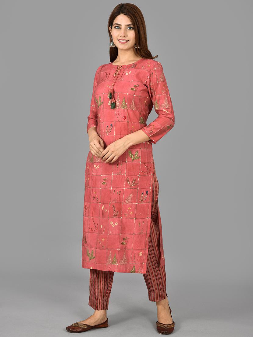 printed kurta pant set - 17707451 - Zoom Image - 2