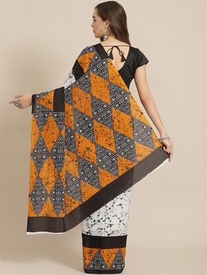 bagru printed saree with blouse - 17707499 - Standard Image - 2