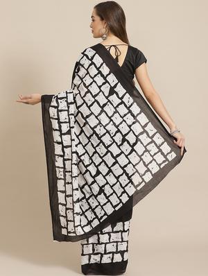bagru printed saree with blouse - 17707503 - Standard Image - 2