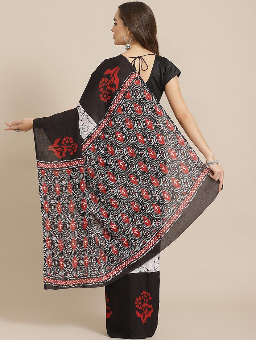 bagru printed saree with blouse - 17707506 - Zoom Image - 2