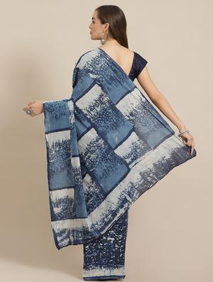 bagru printed saree with blouse - 17707513 - Standard Image - 2