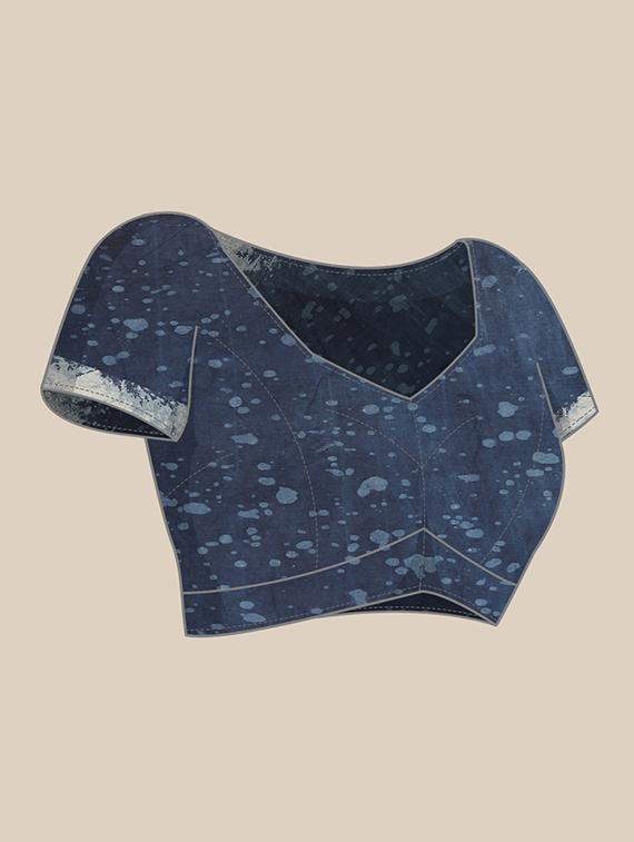 bagru printed saree with blouse - 17707513 - Zoom Image - 3
