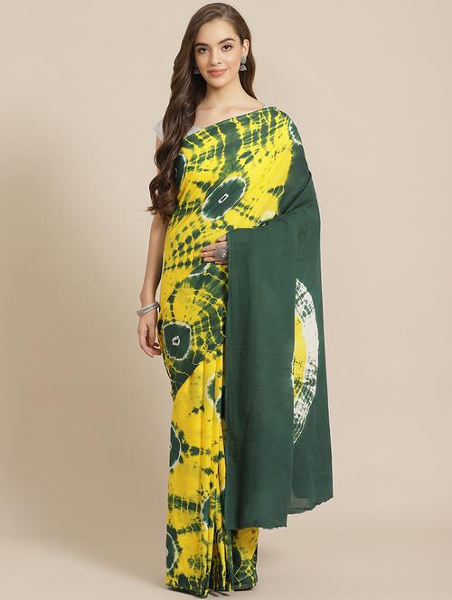 bagru printed saree with blouse - 17707515 - Standard Image - 1