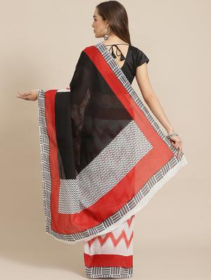bagru printed saree with blouse - 17707520 - Standard Image - 2