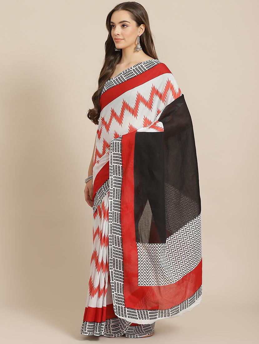 bagru printed saree with blouse - 17707520 - Zoom Image - 1
