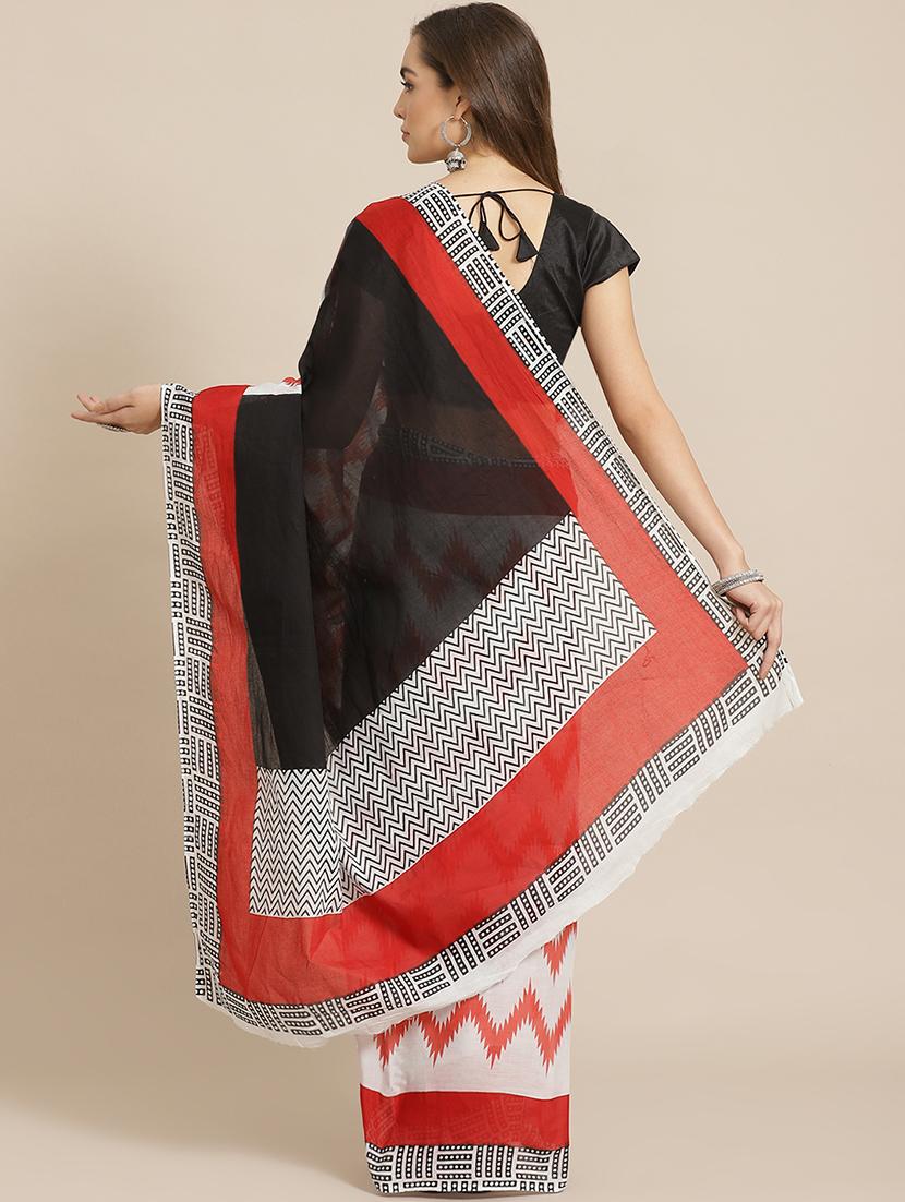 bagru printed saree with blouse - 17707520 - Zoom Image - 2