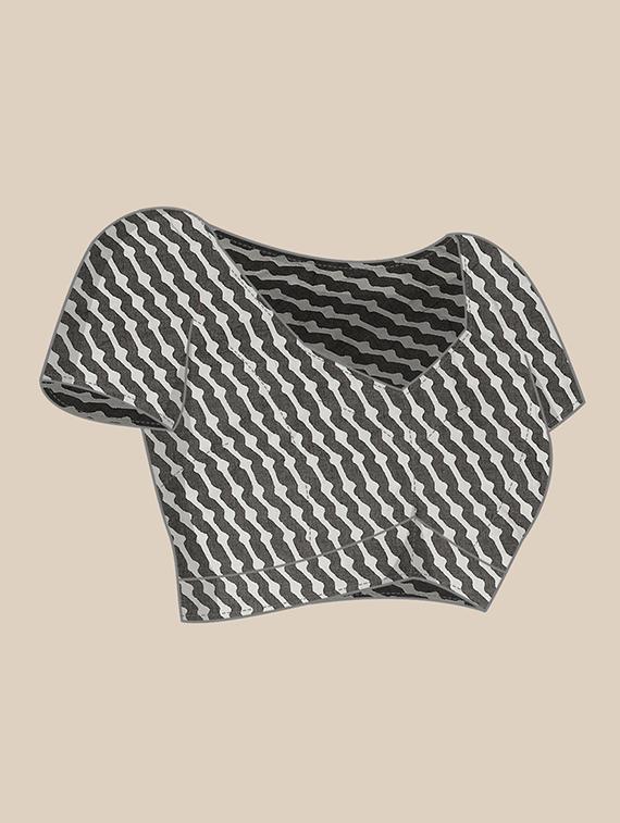bagru printed saree with blouse - 17707520 - Zoom Image - 3