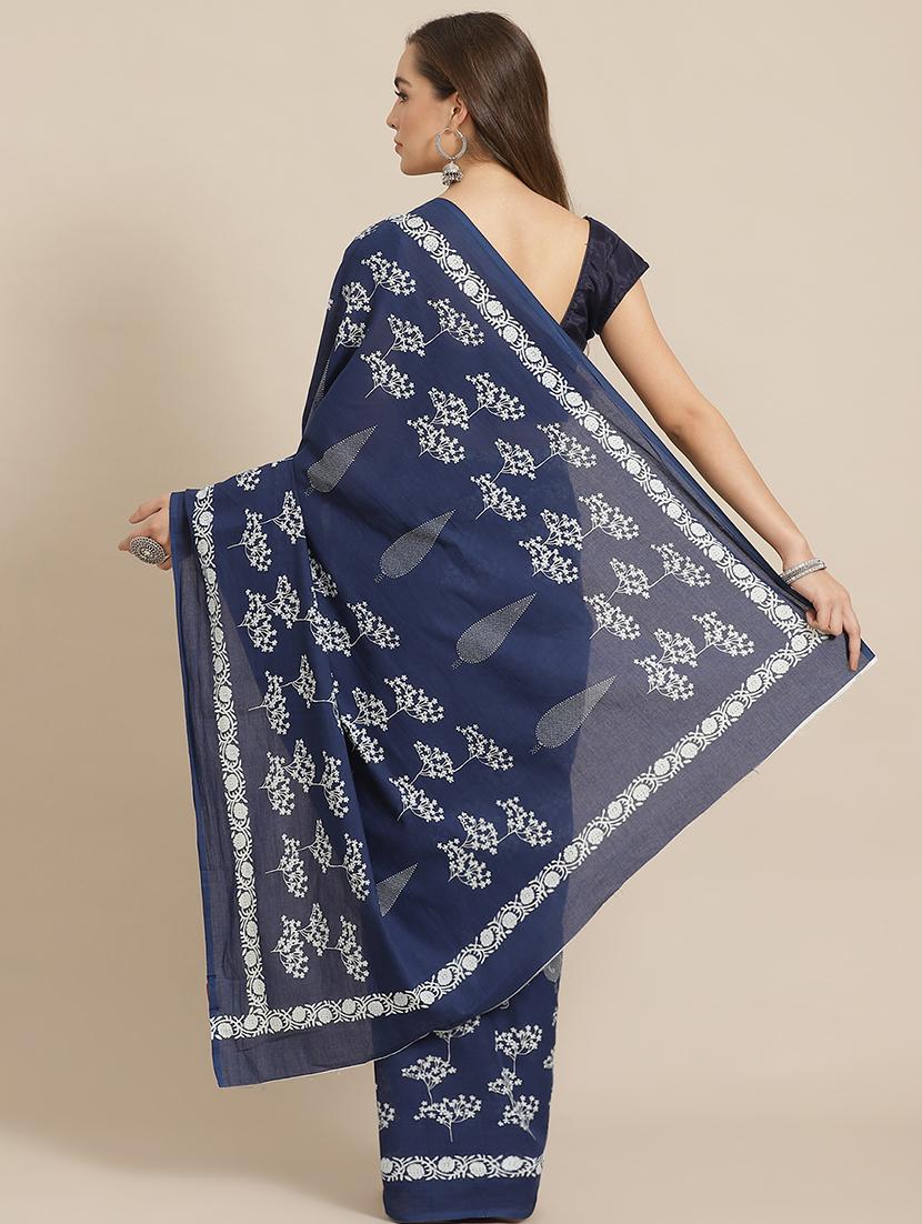 bagru printed saree with blouse - 17707521 - Zoom Image - 2