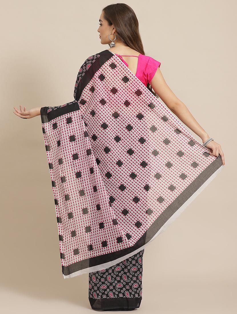 bagru printed saree with blouse - 17707522 - Zoom Image - 2