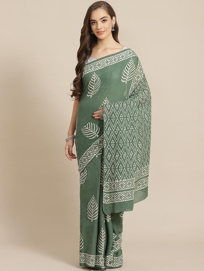 bagru printed saree with blouse - 17707528 - Zoom Image - 1