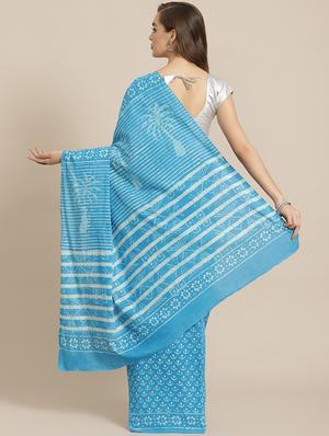bagru printed saree with blouse - 17707529 - Standard Image - 2