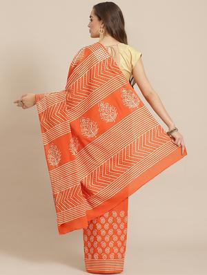 bagru printed saree with blouse - 17707535 - Standard Image - 2