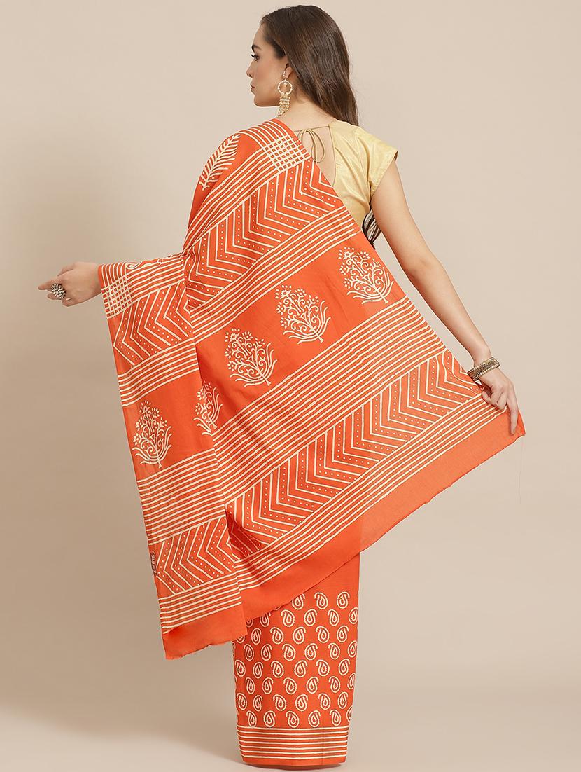 bagru printed saree with blouse - 17707535 - Zoom Image - 2