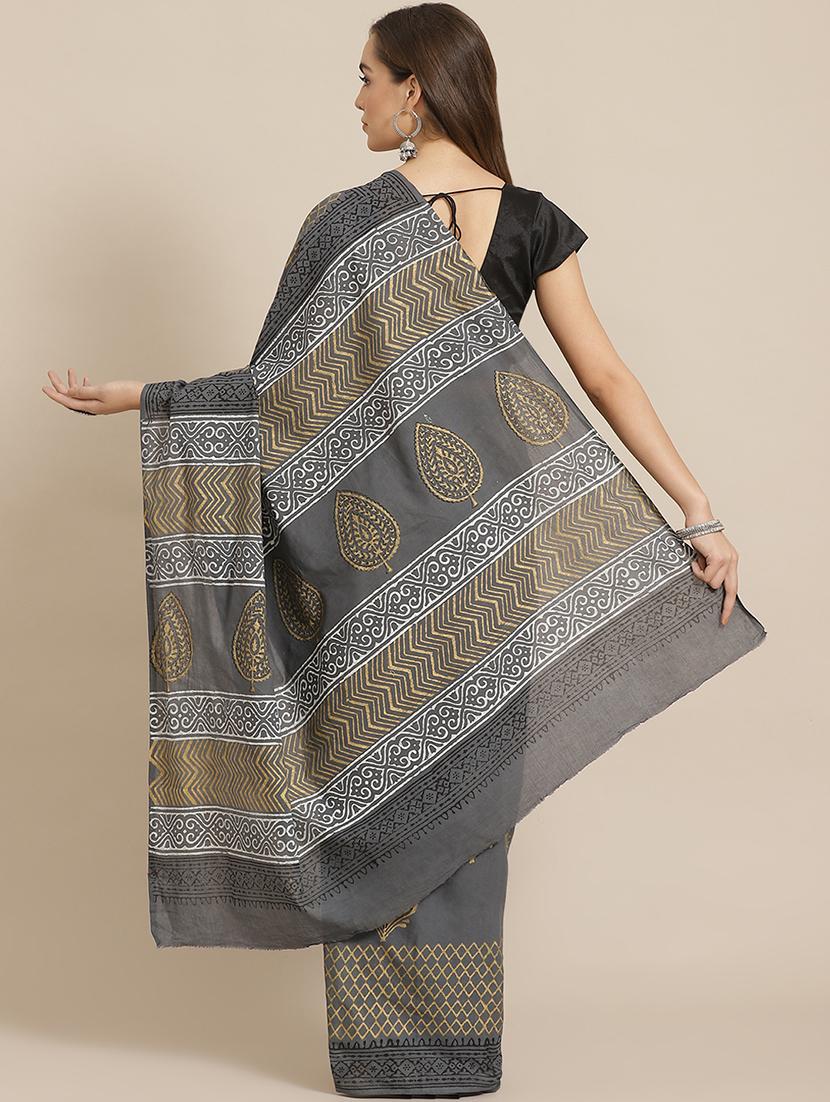 bagru printed saree with blouse - 17707539 - Zoom Image - 2