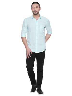 green solid casual shirt - 17707596 - Standard Image - 4
