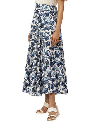high rise floral flared palazzo - 17707656 - Standard Image - 2