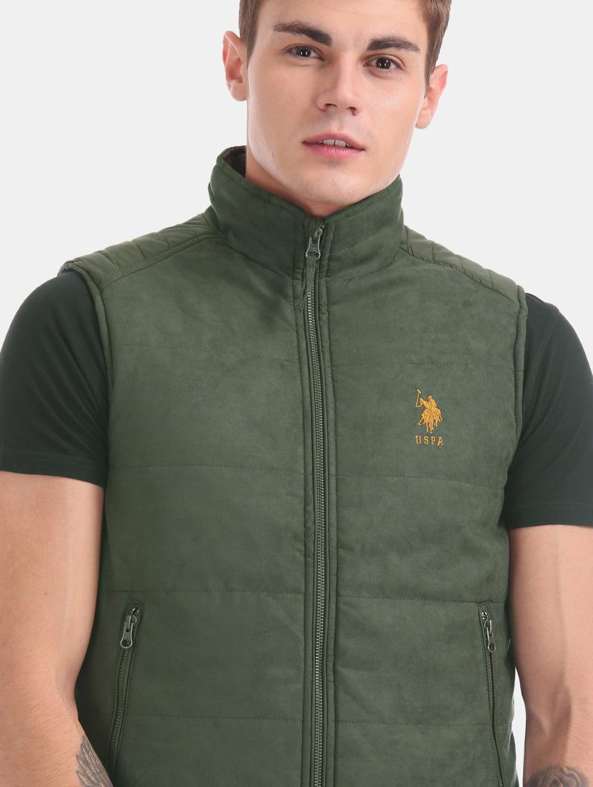 green solid quilted jacket - 17707922 - Zoom Image - 6