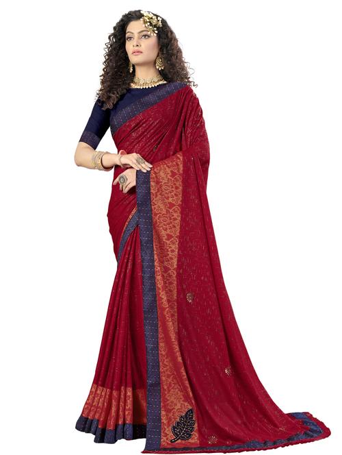 self design woven saree with blouse - 17709238 - Standard Image - 1