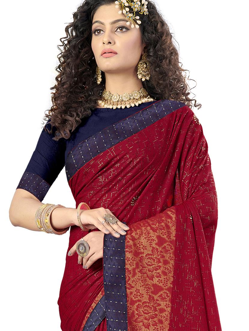 self design woven saree with blouse - 17709238 - Zoom Image - 2