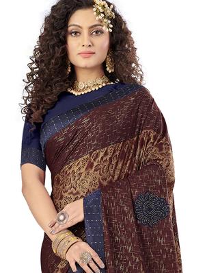 self design woven saree with blouse - 17709242 - Standard Image - 2