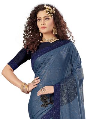 self design woven saree with blouse - 17709244 - Standard Image - 2