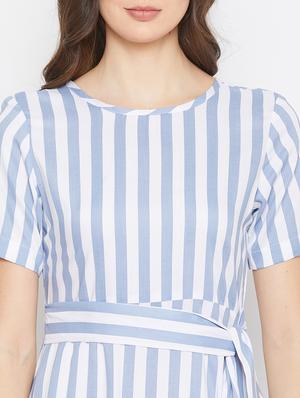 tie front striped maxi dress - 17709287 - Standard Image - 4
