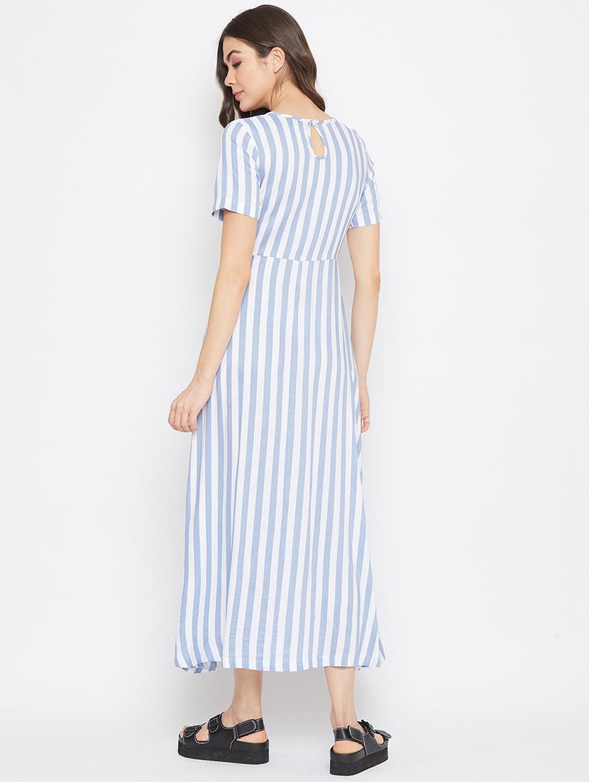 tie front striped maxi dress - 17709287 - Zoom Image - 3