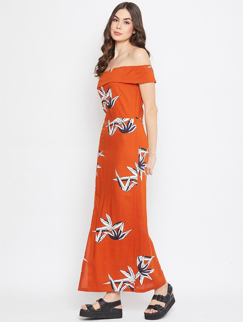 off shoulder solid maxi dress - 17709293 - Zoom Image - 2