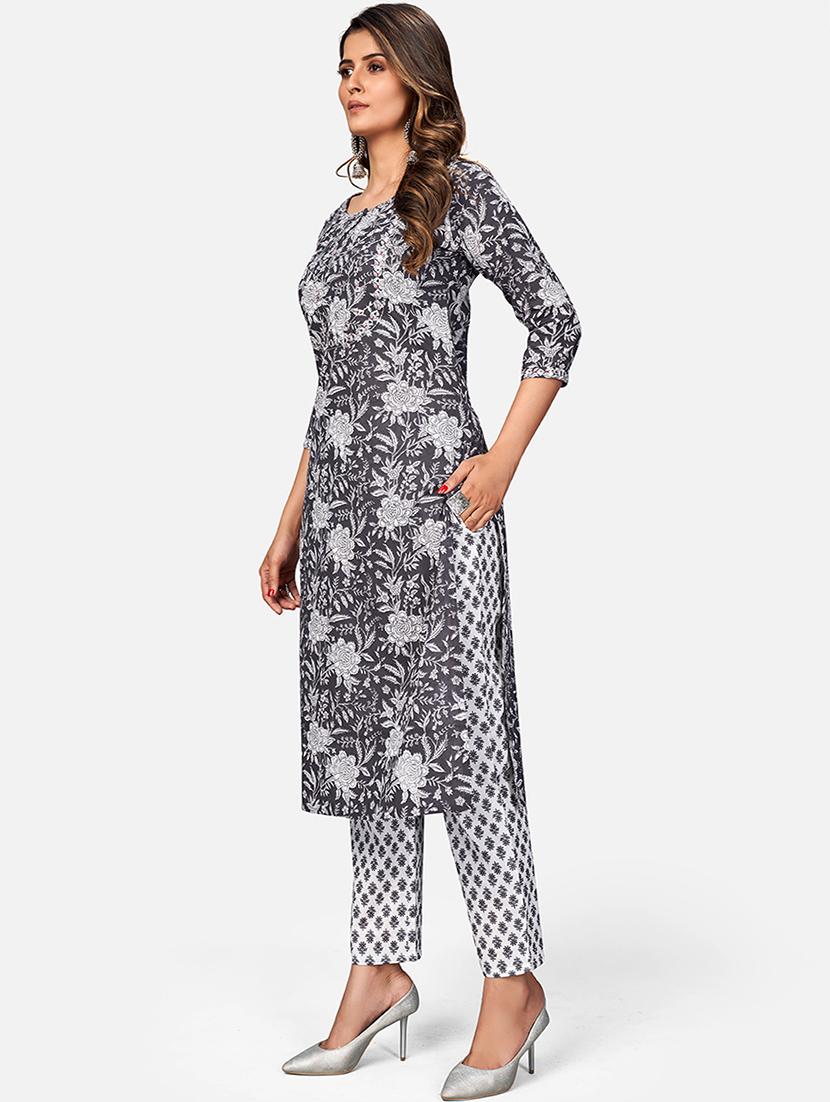 floral kurta pant set - 17709347 - Zoom Image - 2
