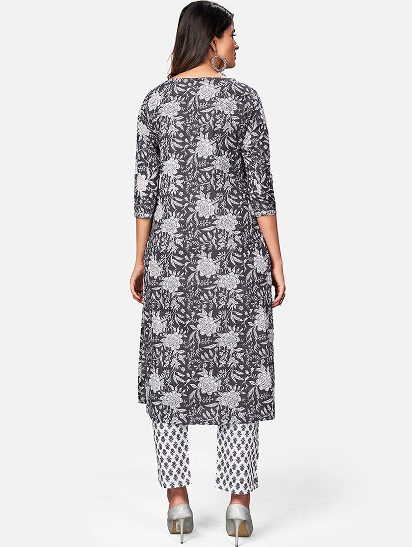floral kurta pant set - 17709347 - Zoom Image - 3