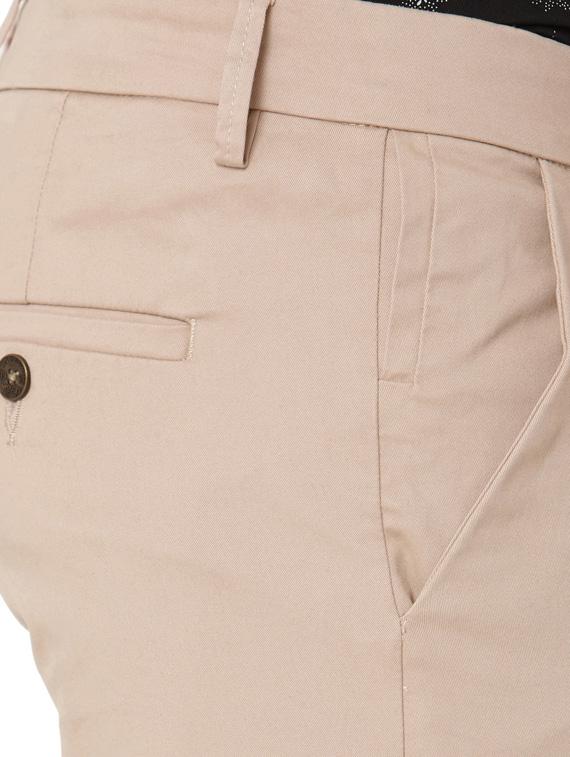 beige solid flat front casual trouser - 17709366 - Zoom Image - 4