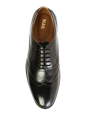 black leather laceup brouges - 17709385 - Standard Image - 3