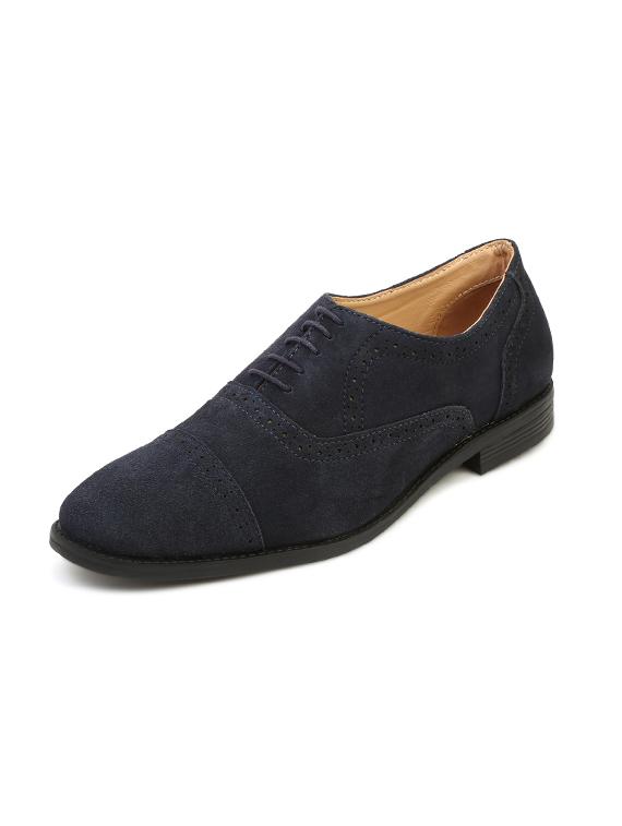 blue leather laceup oxfords - 17709390 - Zoom Image - 1
