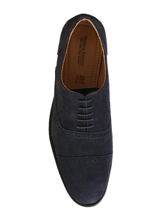 blue leather laceup oxfords - 17709390 - Zoom Image - 3