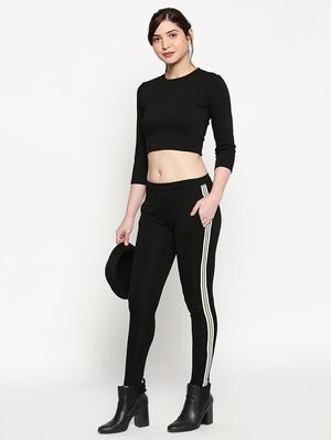 mid rise side taped jegging - 17709495 - Standard Image - 4