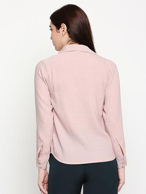 pink solid regular shirt - 17709507 - Standard Image - 3
